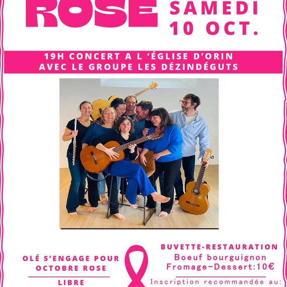 Octobre rose avec le groupe les Dézindéguts - ORIN