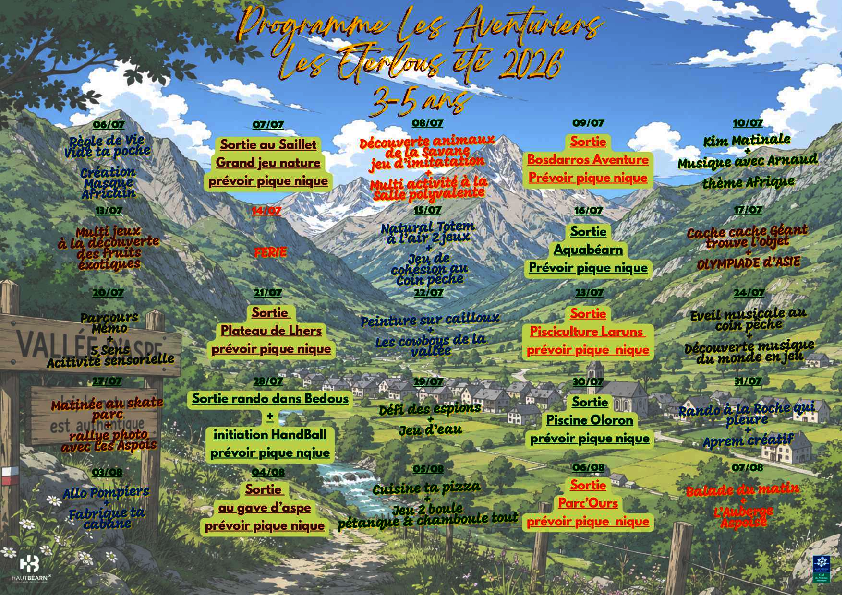 Programme Les Eterlous 3-5 ans