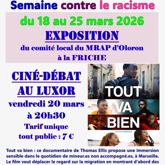 Semaine contre le racisme : Ciné-débat - OLORON-SAINTE-MARIE