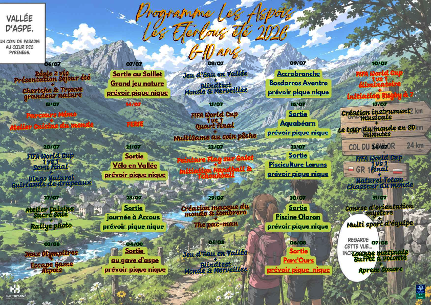 Programme Les Eterlous 6-10 ans