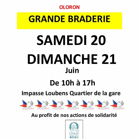 Grande Braderie-Secours Populaire - OLORON-SAINTE-MARIE