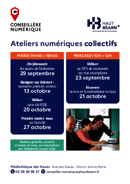 Ateliers numériques sept > oct