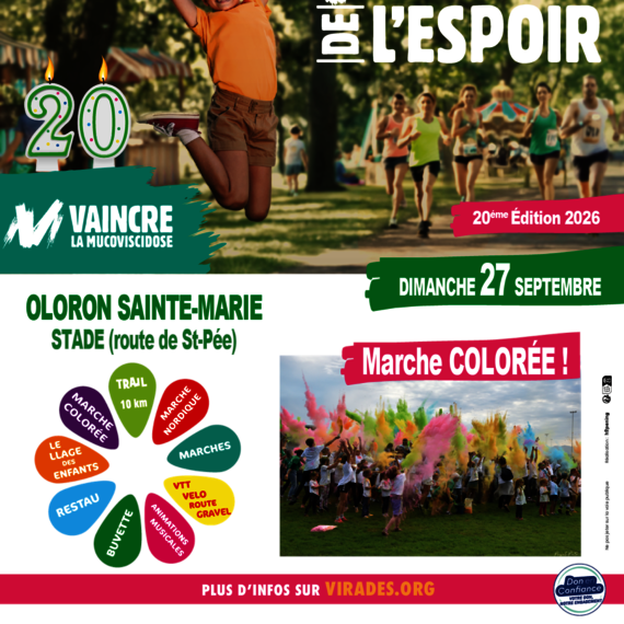 Les virades de l'espoir - 20e édition - OLORON-SAINTE-MARIE