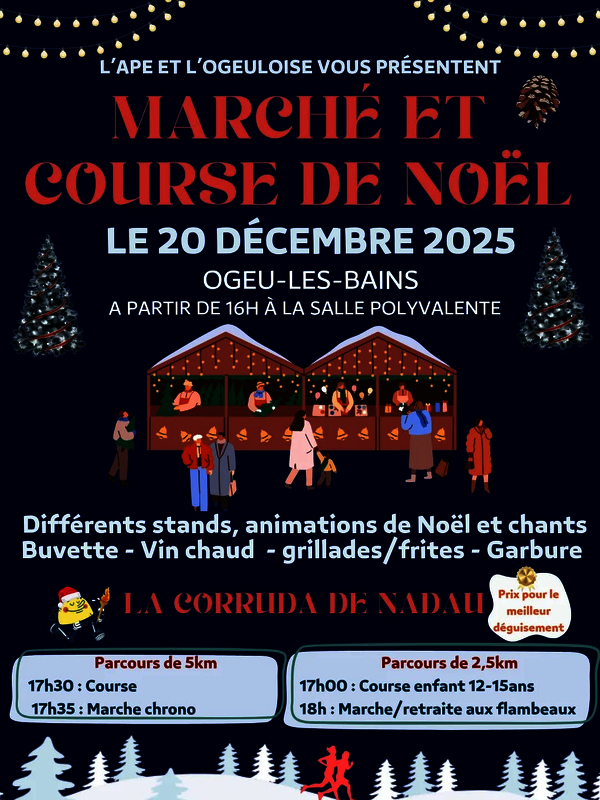 Marché et course de Noël - OGEU-LES-BAINS