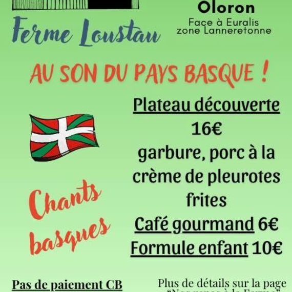 Repas à la ferme : Au son du Pays Basque - OLORON-SAINTE-MARIE