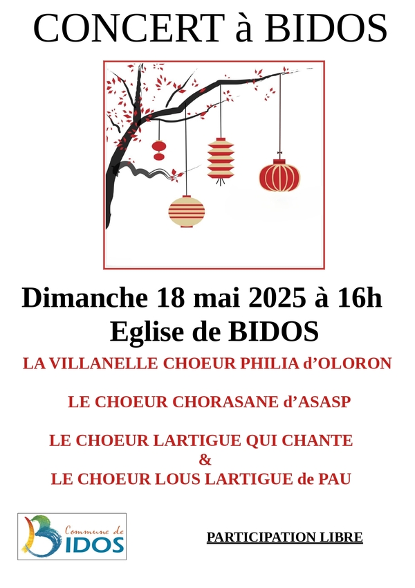 Concert la villanelle choeur Philia d'Oloron Sainte-Marie - BIDOS