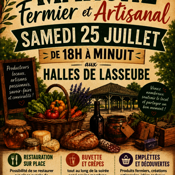 Marché nocturne de Lasseube : Fermier et Artisanal - LASSEUBE