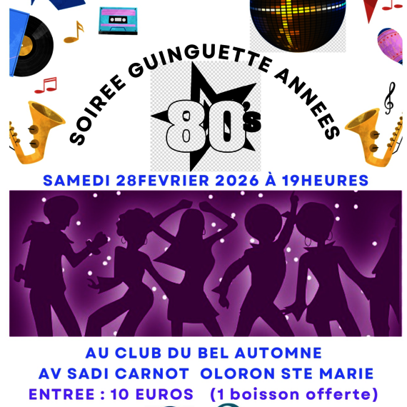 Soirée guinguette années 80 - OLORON-SAINTE-MARIE