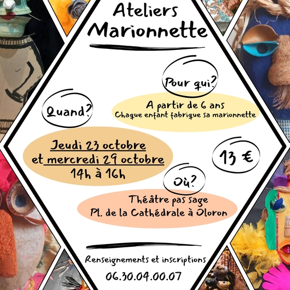 Atelier fabrication de marionnettes - OLORON-SAINTE-MARIE