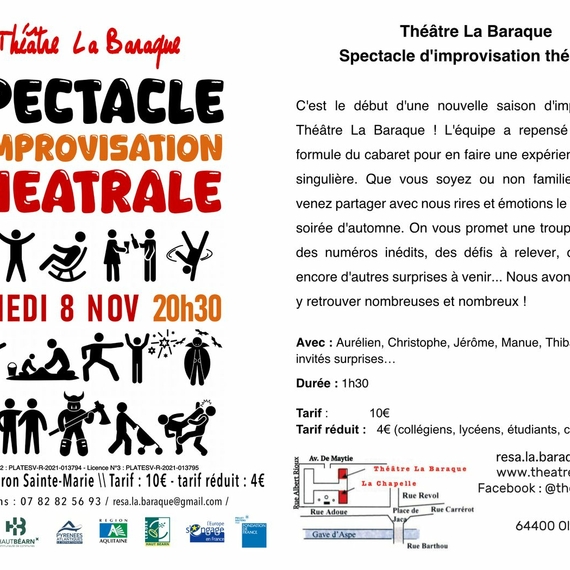 Spectacle d'improvisation théâtrale - OLORON-SAINTE-MARIE