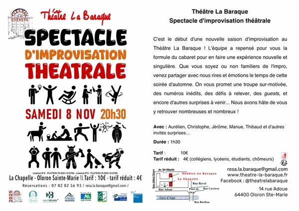 Spectacle d'improvisation théâtrale - OLORON-SAINTE-MARIE