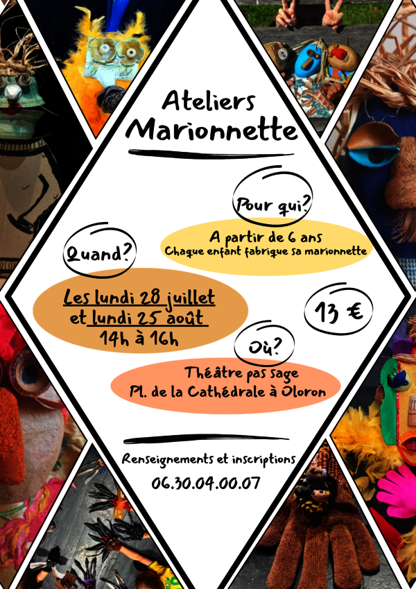 Atelier fabrication et manipulation de marionnettes - OLORON-SAINTE-MARIE