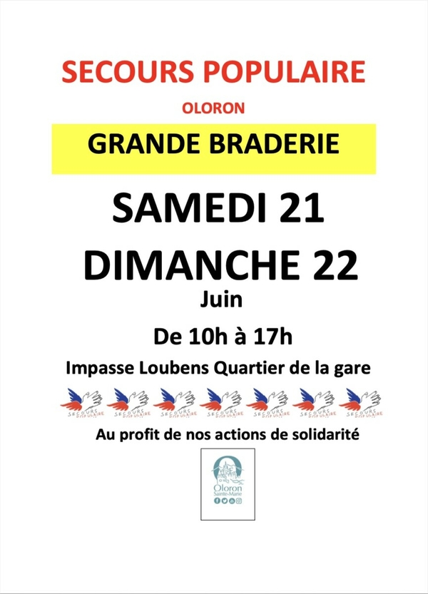 Grande Braderie du Secours Populaire - OLORON-SAINTE-MARIE