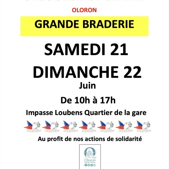 Grande Braderie du Secours Populaire - OLORON-SAINTE-MARIE