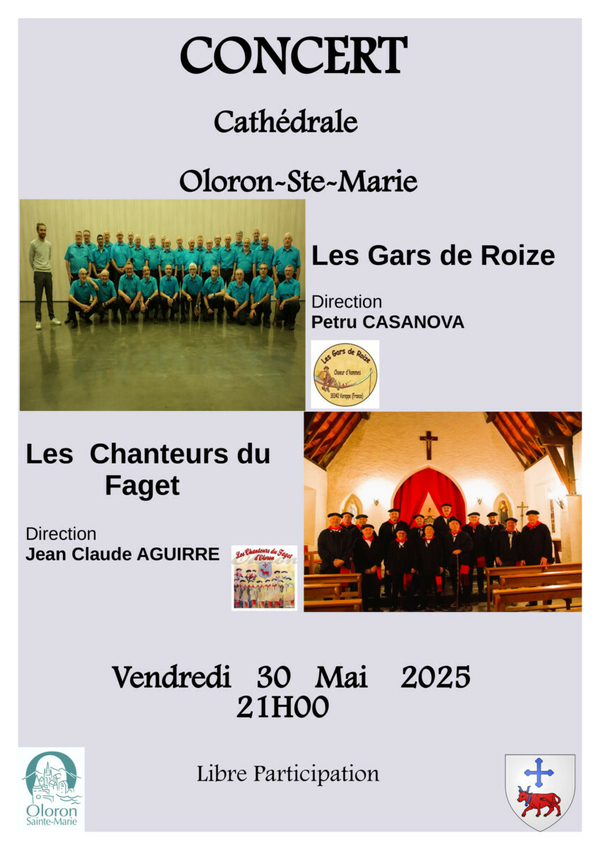Concert : Les Gars de Roize et les Chanteurs du Faget - OLORON-SAINTE-MARIE