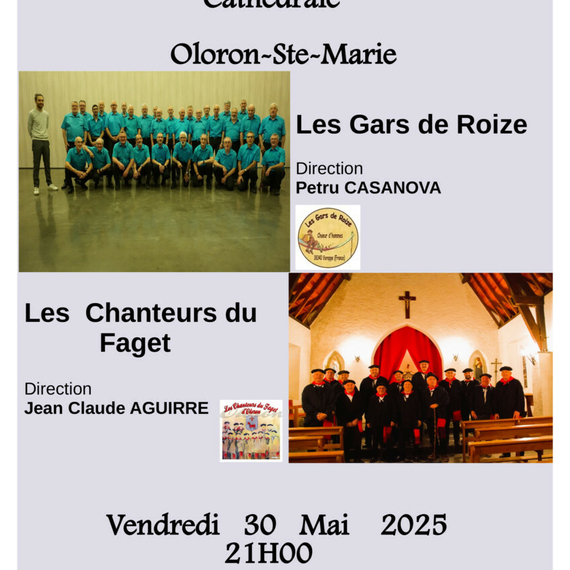 Concert : Les Gars de Roize et les Chanteurs du Faget - OLORON-SAINTE-MARIE