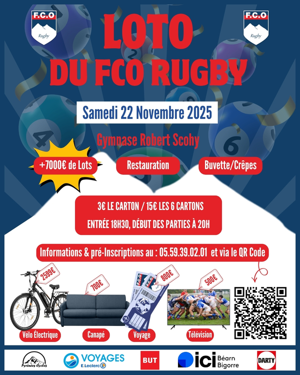 Loto du FCO Rugby - OLORON-SAINTE-MARIE