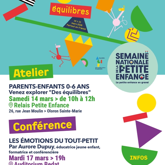 Semaine Nationale de la Petite Enfance : Atelier parents-enfants de 0 à 6 ans "des équilibres" - OLORON-SAINTE-MARIE