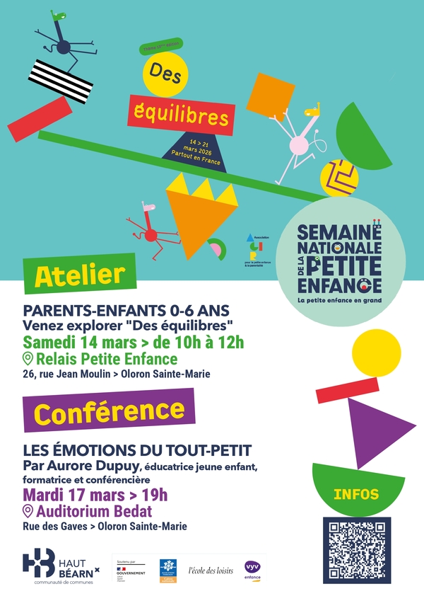Semaine Nationale de la Petite Enfance : Conférence "Les émotions du tout-petit" - OLORON-SAINTE-MARIE