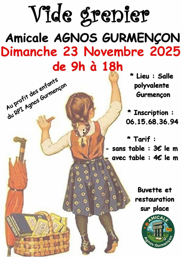 Vide grenier du RPI Agnos Gurmençon - GURMENCON