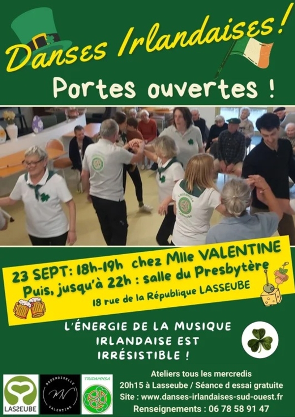 Portes ouvertes : danses irlandaises - LASSEUBE