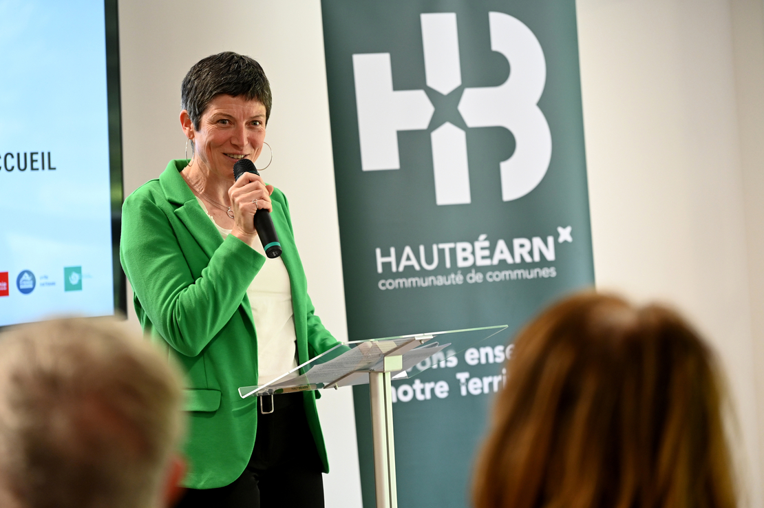 Lydie Althapé, Vice-présidente de la CCHB en charge du développement touristique et Présidente de l’Office de tourisme du Haut-Béarn
