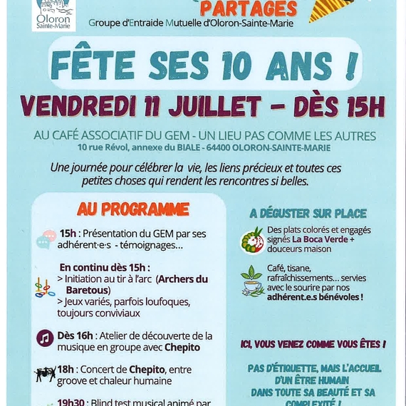 Le GEM fête ses 10 ans ! - OLORON-SAINTE-MARIE