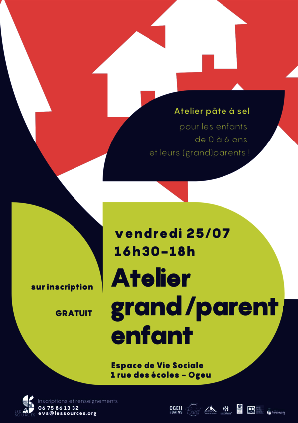 Atelier grand-parent-enfant - pâte à sel - OGEU-LES-BAINS