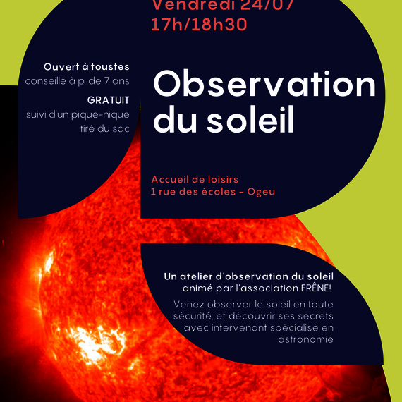 Observation du soleil - OGEU-LES-BAINS