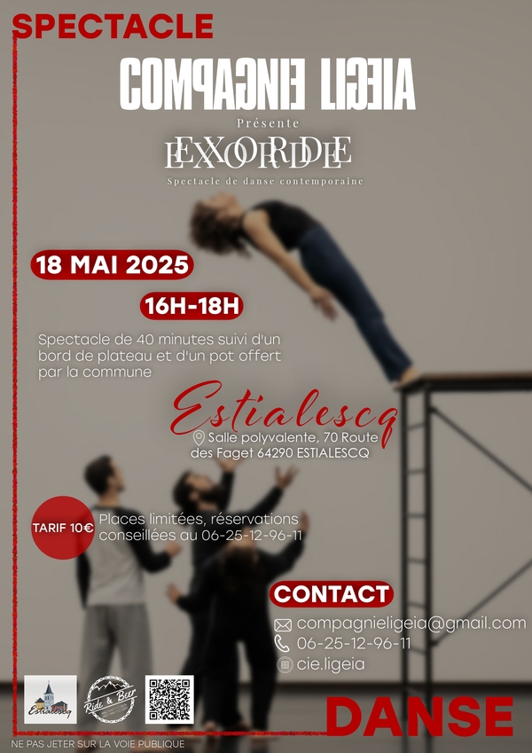 Spectacle de danse contemporaine "Exorde" - ESTIALESCQ