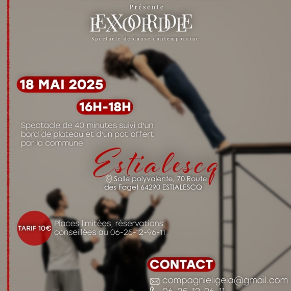 Spectacle de danse contemporaine "Exorde" - ESTIALESCQ
