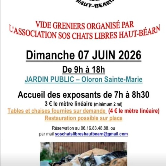 Vide grenier de l'association SOS Chats libres en Haut-Béarn - OLORON-SAINTE-MARIE