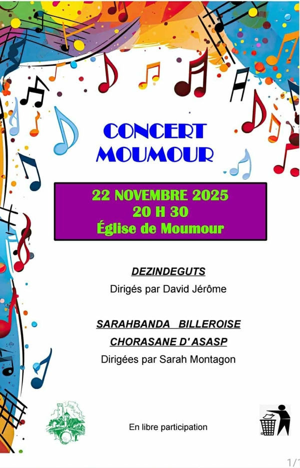 Concert des chorales Chorasane, Sarahbanda et les Dézindéguts - MOUMOUR