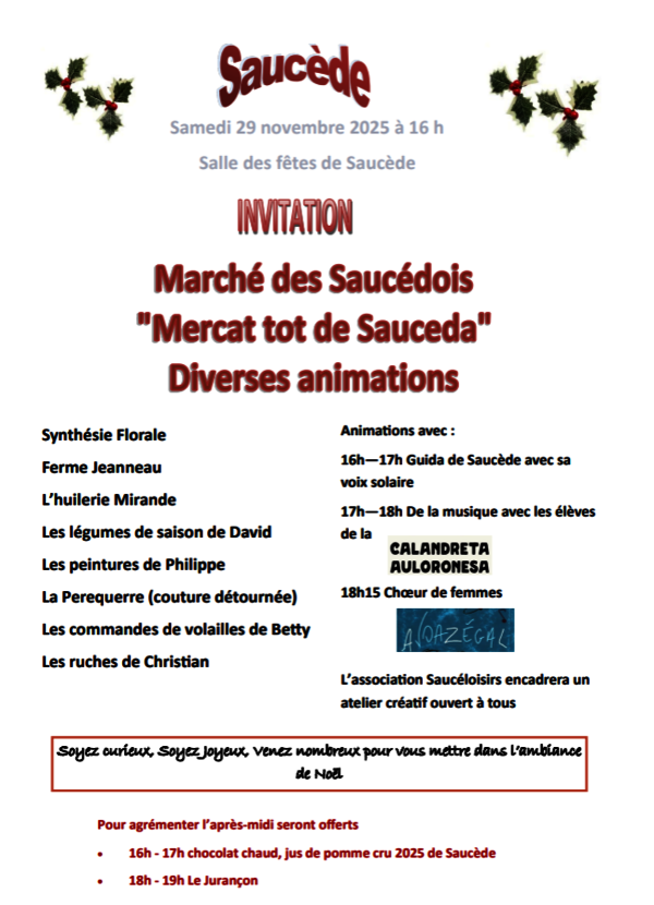 Marché des saucédois "Mercat tot de Sauceda" - SAUCEDE