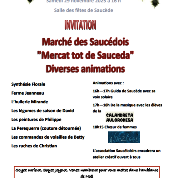 Marché des saucédois "Mercat tot de Sauceda" - SAUCEDE