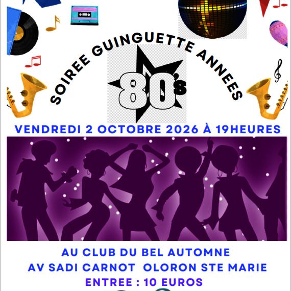 Soirée guinguette années 80 - OLORON-SAINTE-MARIE