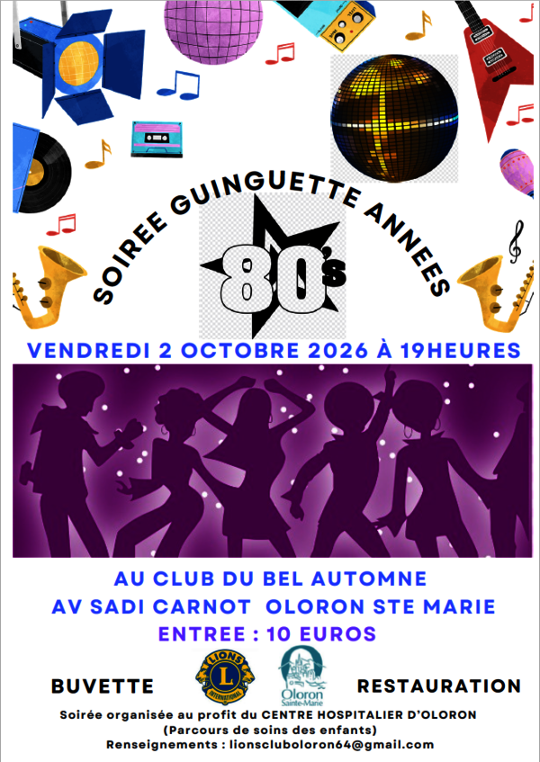 Soirée guinguette années 80 - OLORON-SAINTE-MARIE