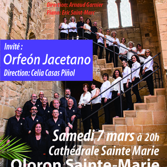 Concert Choeur Sensible & l'Orfeon jacetano - OLORON-SAINTE-MARIE