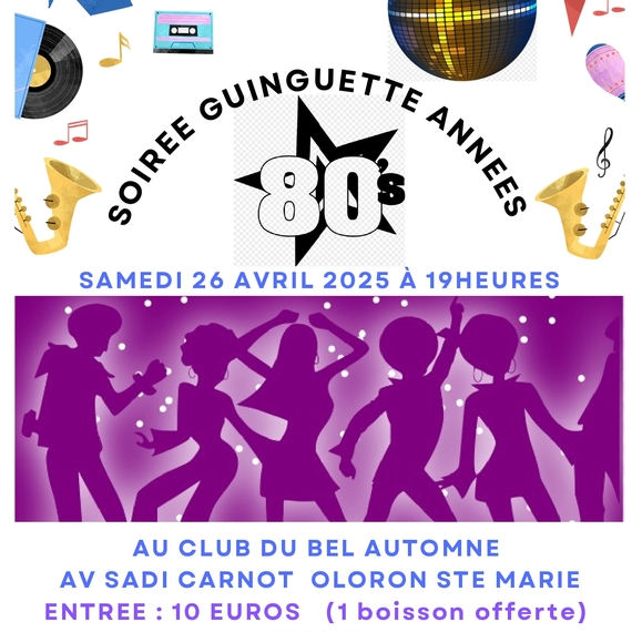 Soirée guinguette années 80 - OLORON-SAINTE-MARIE