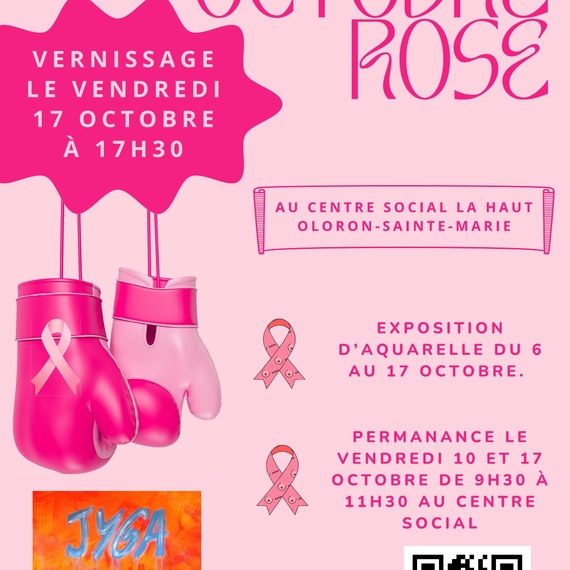 Exposition de peintures galerie Jyga - Octobre rose - OLORON-SAINTE-MARIE