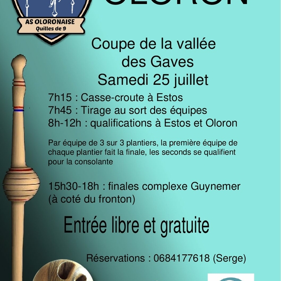 Coupe de la Vallée des Gaves- Quilles de 9 - OLORON-SAINTE-MARIE