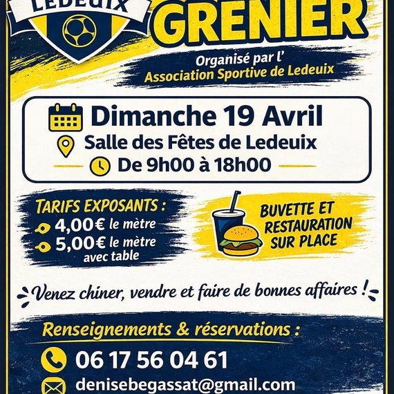 Vide grenier - Association sportive de Ledeuix - LEDEUIX