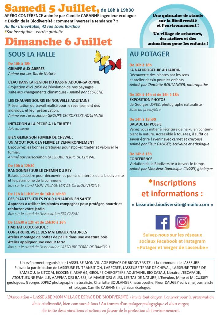 5ème Fête de la Biodiversité - LASSEUBE