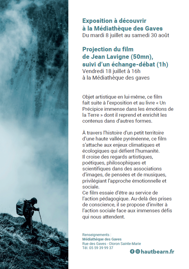 Projection-débat "Un précipice immense dans les émotions de la terre" - OLORON-SAINTE-MARIE